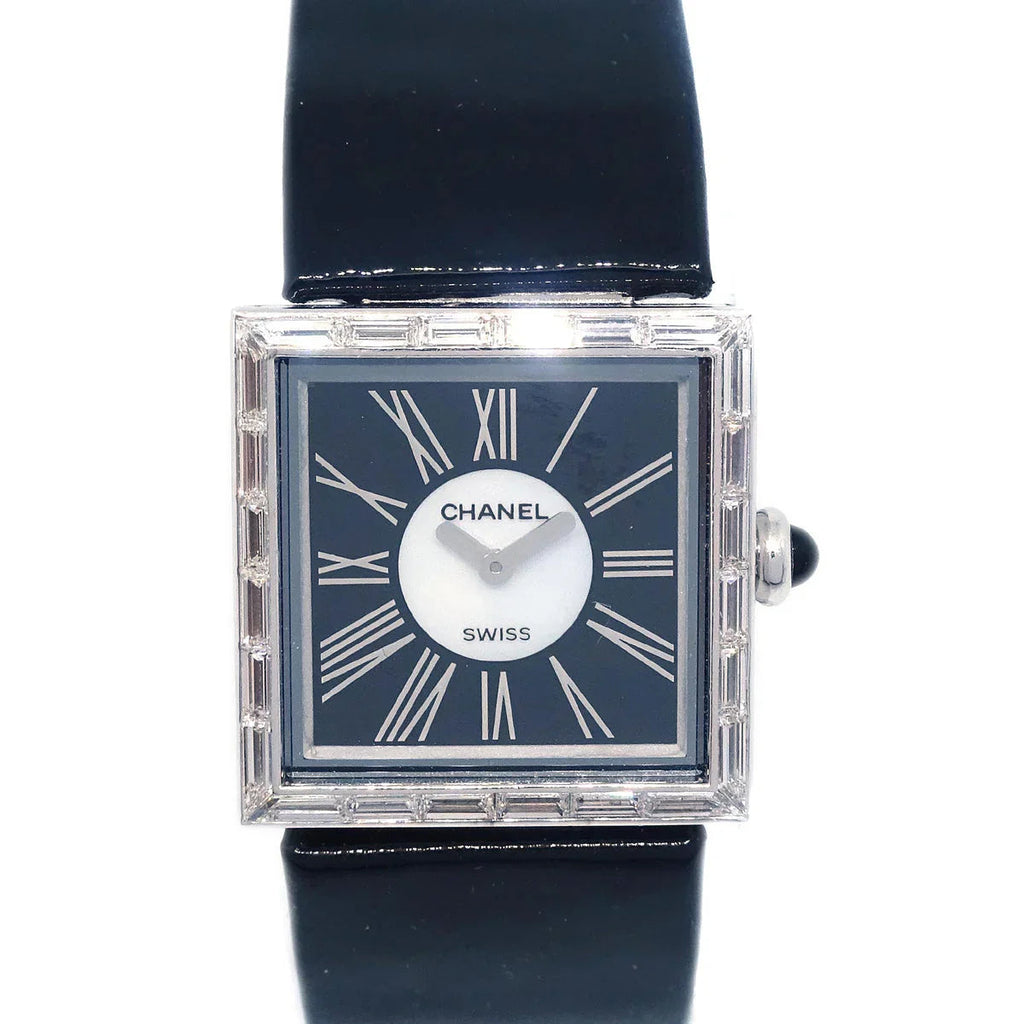 Chanel Mademoiselle Quartz Watch Baguette Diamond 18KWG