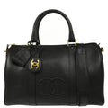 Chanel 1994-1996 Black Caviar 2way Shoulder Handbag