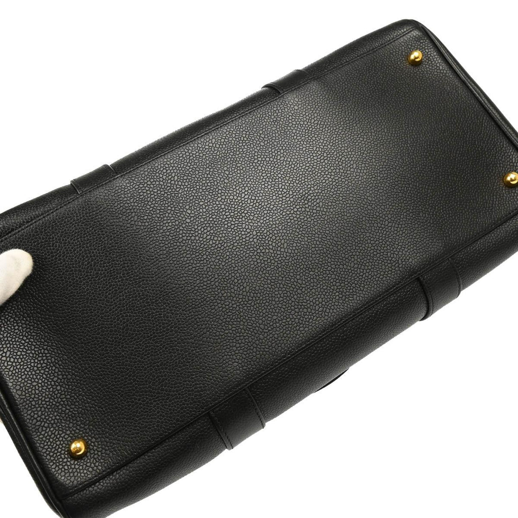 Chanel 1994-1996 Black Caviar 2way Shoulder Handbag