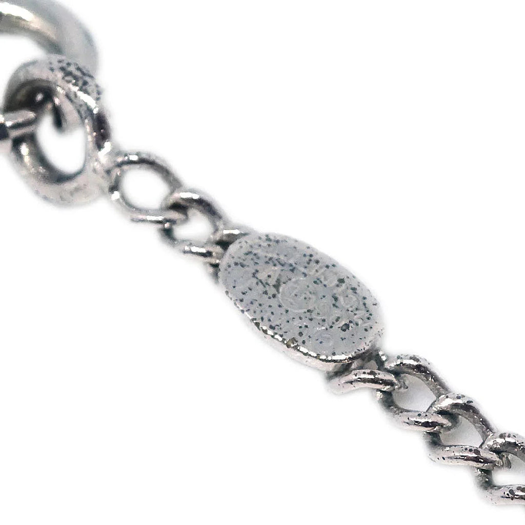 Chanel Chain Necklace Silver White 06V