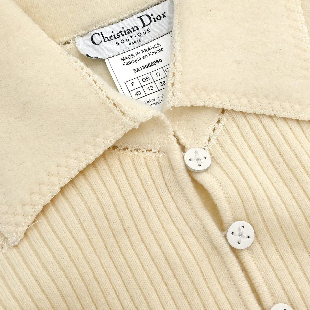 Christian Dior 2003 Sleeveless Top Ivory #40
