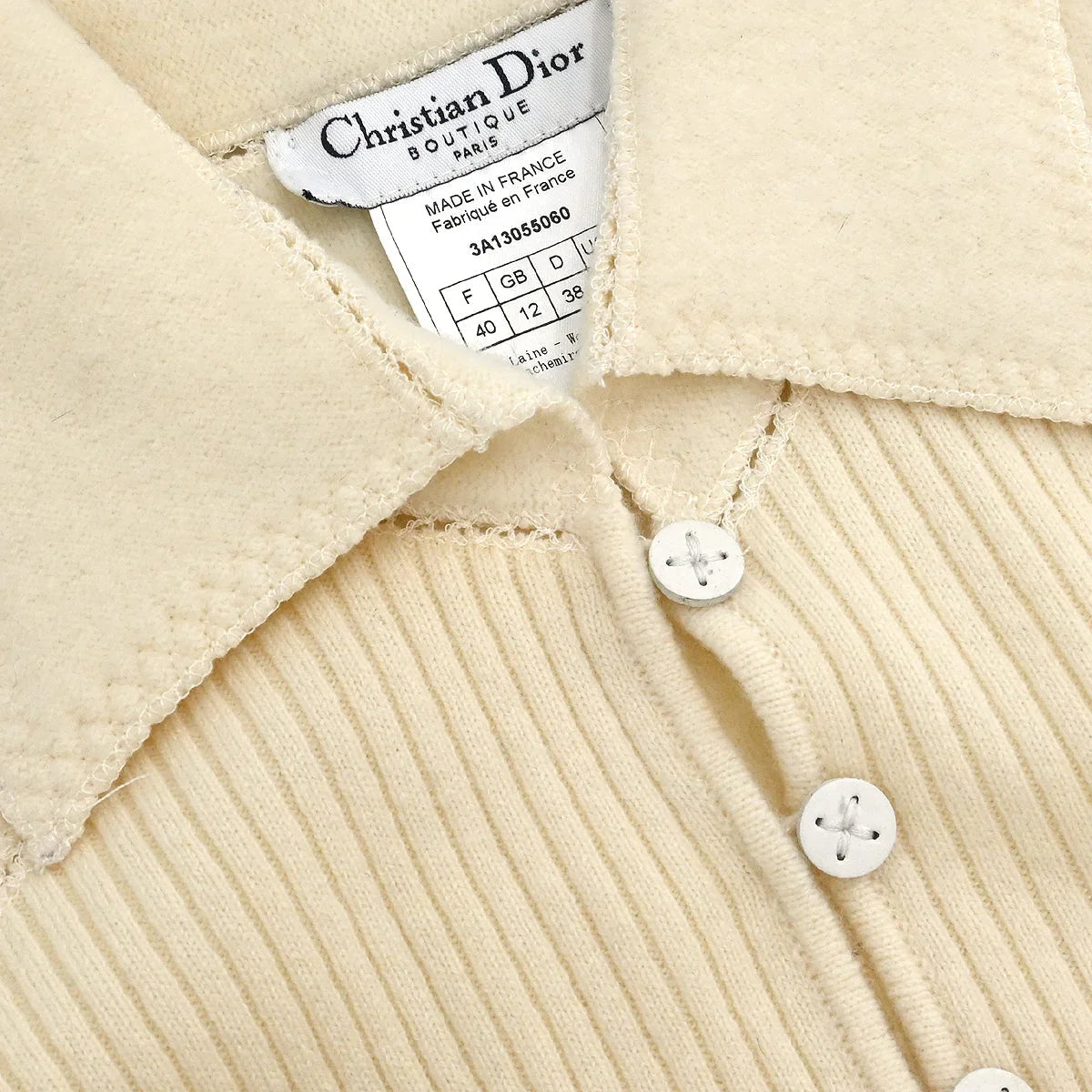 Christian Dior 2003 Sleeveless Top Ivory #40