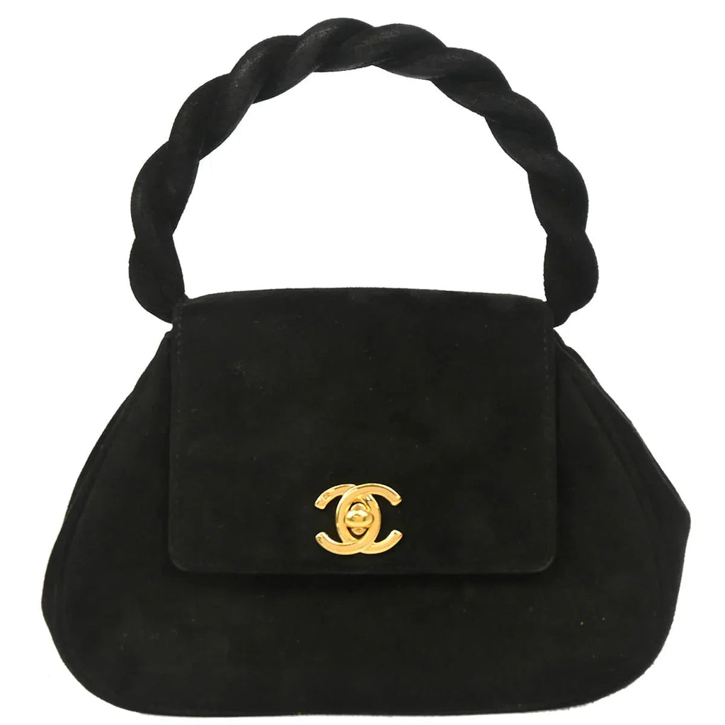 Chanel Black Suede Handbag