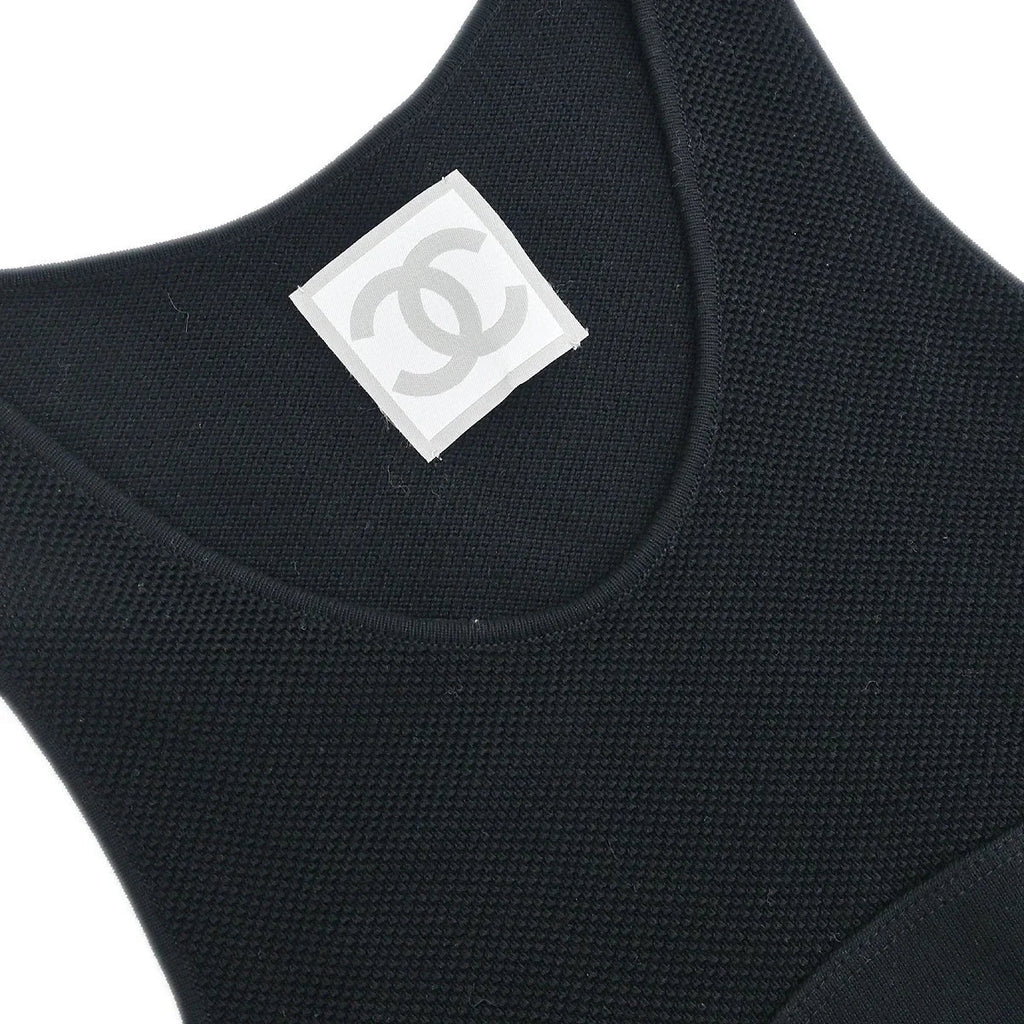 Chanel 2004 Sport Line Sleeveless Dress Black #38