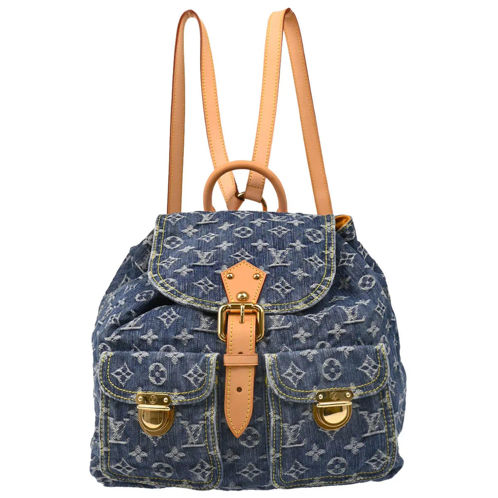 Louis Vuitton 2006 Blue Monogram Denim Sac a Dos GM Backpack M95056