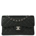 Chanel 2000-2001 Black Caviar Small Classic Double Flap Shoulder Bag
