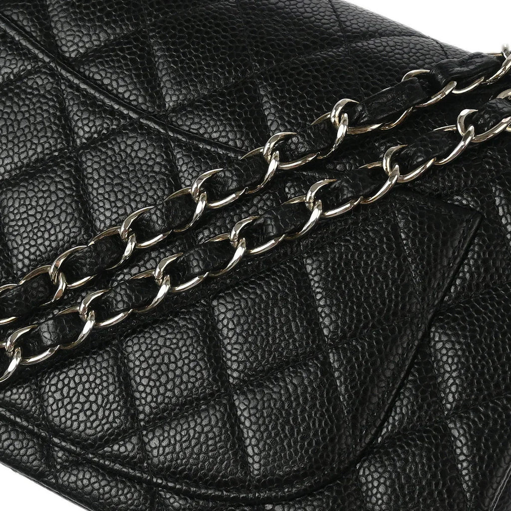 Chanel 2000-2001 Black Caviar Small Classic Double Flap Shoulder Bag