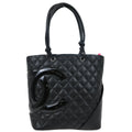 Chanel 2009-2010 Black Calfskin Cambon Ligne Tote Handbag
