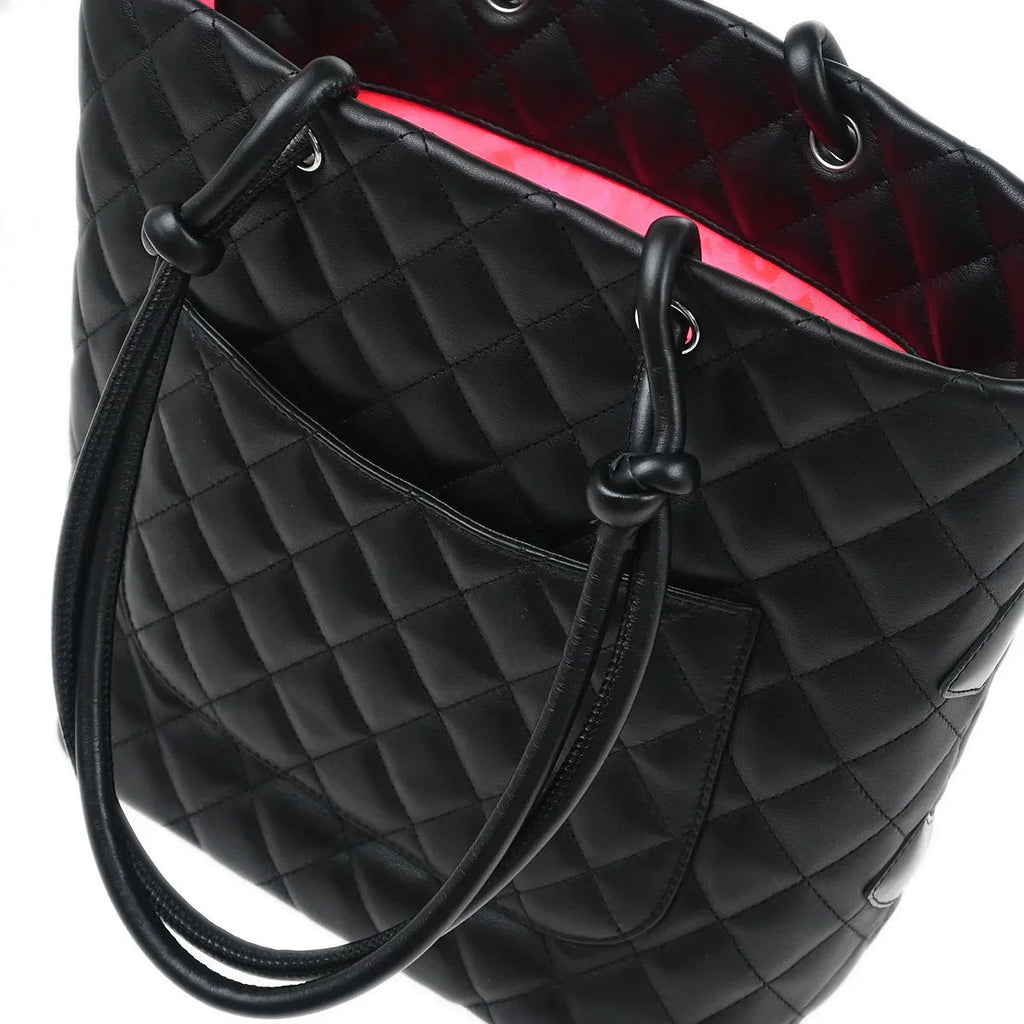 Chanel 2009-2010 Black Calfskin Cambon Ligne Tote Handbag