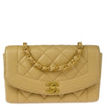 Chanel 1994-1996 Beige Caviar Small Diana Shoulder Bag