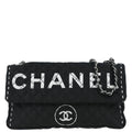 Chanel 2006-2008 Black Satin Shoulder Bag