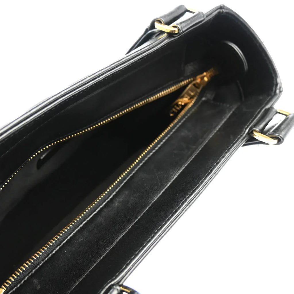 Chanel 2001-2003 Black Lambskin Choco Bar Handbag