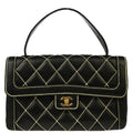 Chanel 2004-2005 Black Calfskin Wild Stitch Handbag