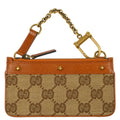 Gucci Brown Canvas Coin Case Wallet