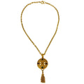 Chanel Chain Pendant Necklace Gold Gripoix 94A