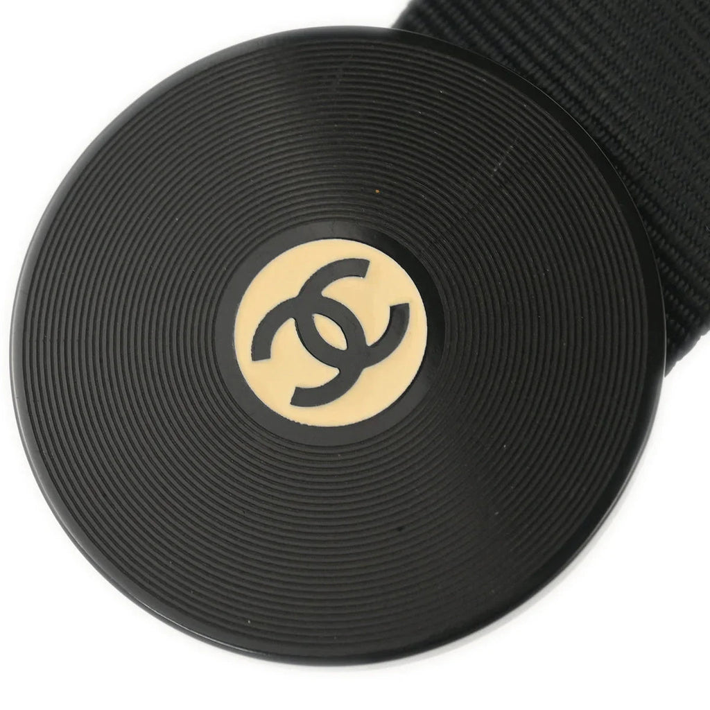 Chanel Record Belt Black 04P #75/30 Small Good