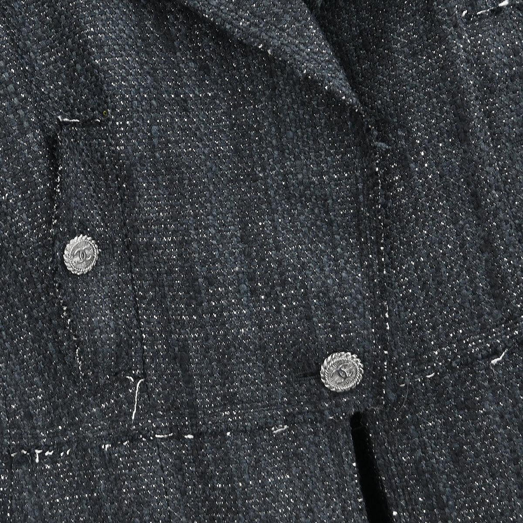 Chanel 2007 Setup Suit Jacket Skirt Black #38