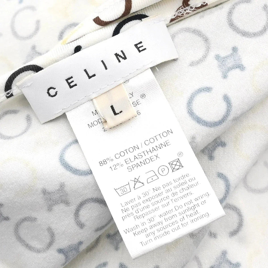 Celine Macadam T-shirt White #L
