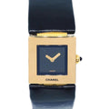 Chanel Matelasse Watch 18KYG Black
