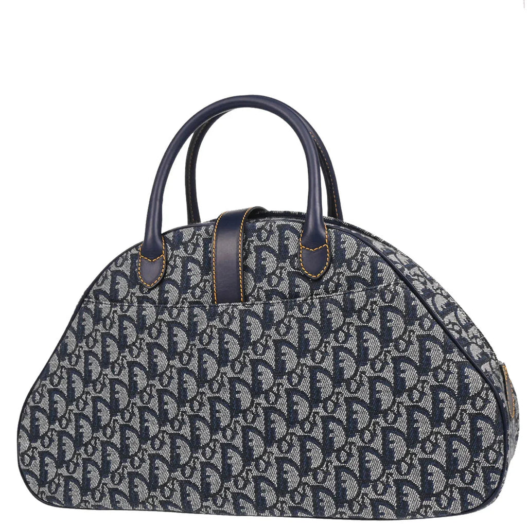 Christian Dior 2000 Navy Double Saddle Trotter Handbag