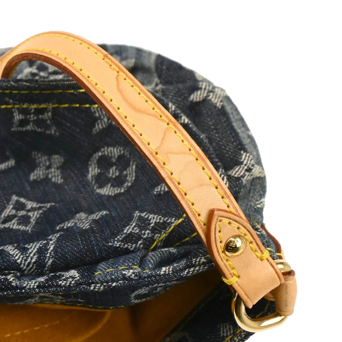 Louis Vuitton 2006 Blue Monogram Denim Mini Pleaty Raye Handbag M95333
