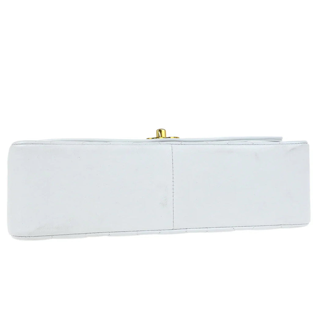 Chanel * 1994-1996 White Lambskin Medium Diana Shoulder Bag