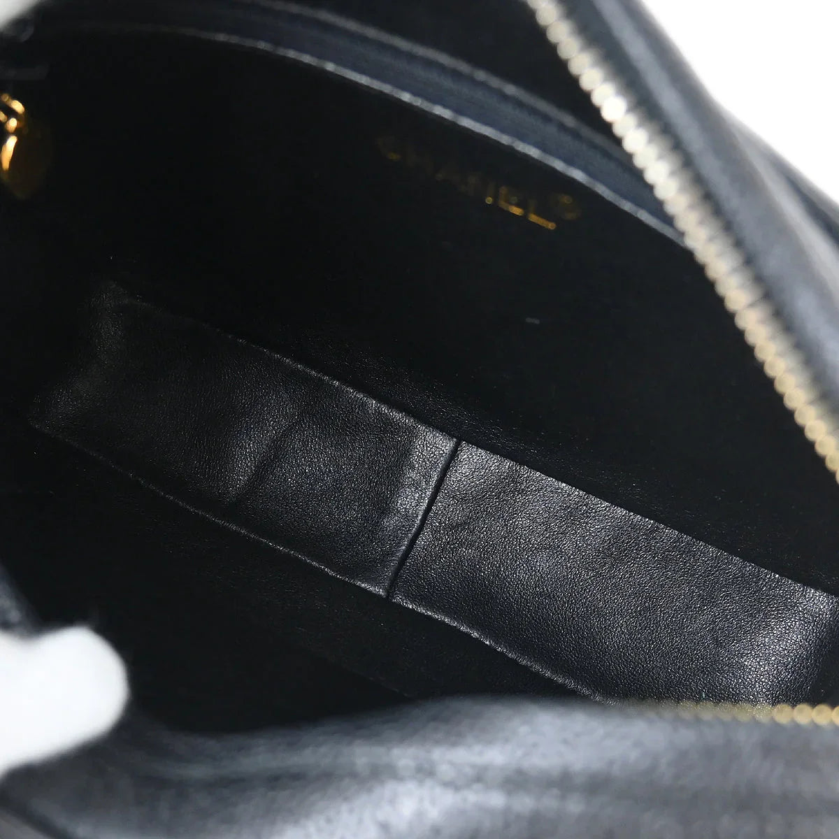 Chanel 1994-1996 Black Caviar Triple CC Camera Bag Small
