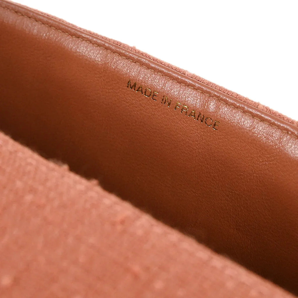 Chanel 1991-1994 Pink Linen Small Diana Shoulder Bag