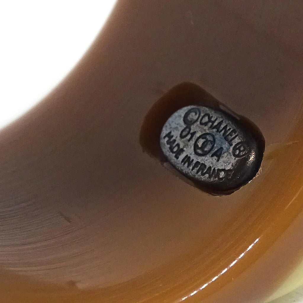 Chanel Ring Acrylic Brown #52 #12 01A