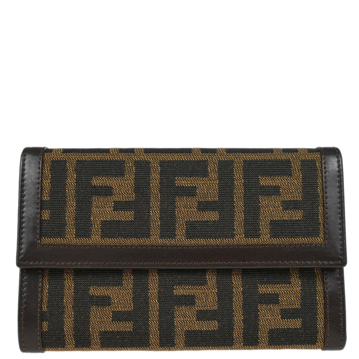 Fendi 2001 Brown Zucca Wallet Purse