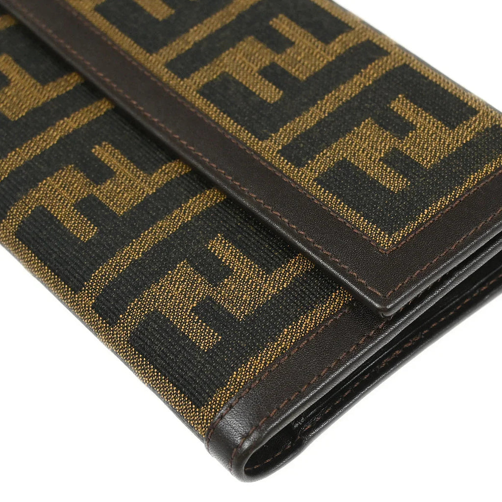 Fendi 2001 Brown Zucca Wallet Purse