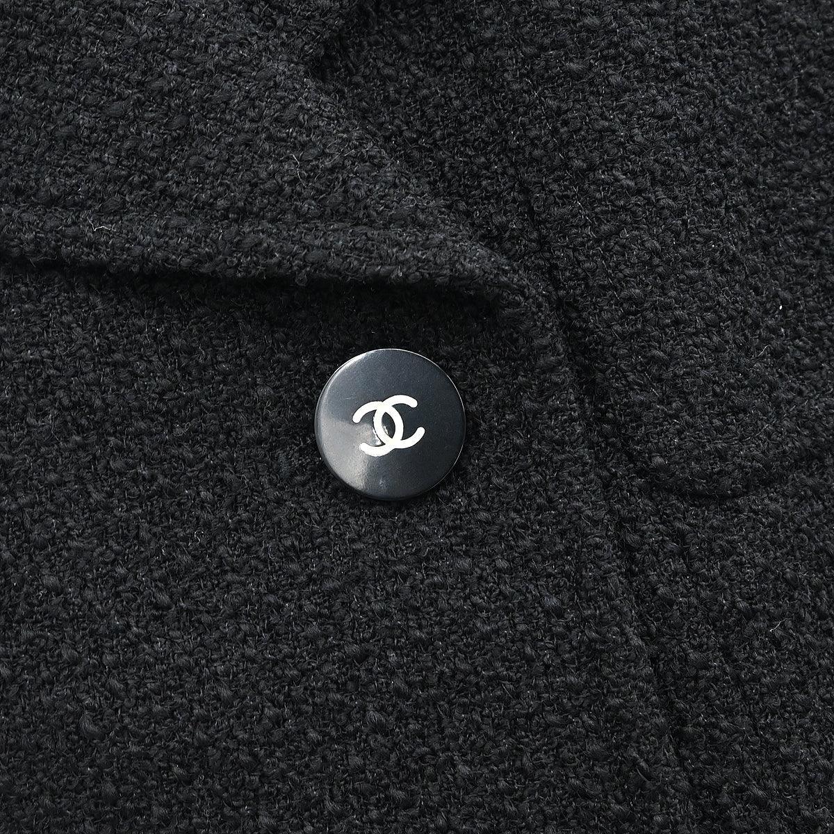 Chanel 1995 Suit Jacket Skirt Black #36