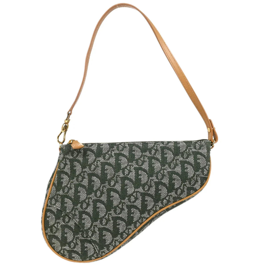 Christian Dior 2001 Green Trotter Saddle Handbag
