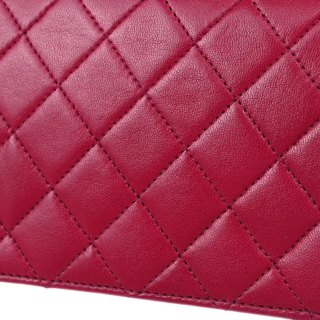 Chanel 1989-1991 Purple Lambskin Single Flap Shoulder Bag