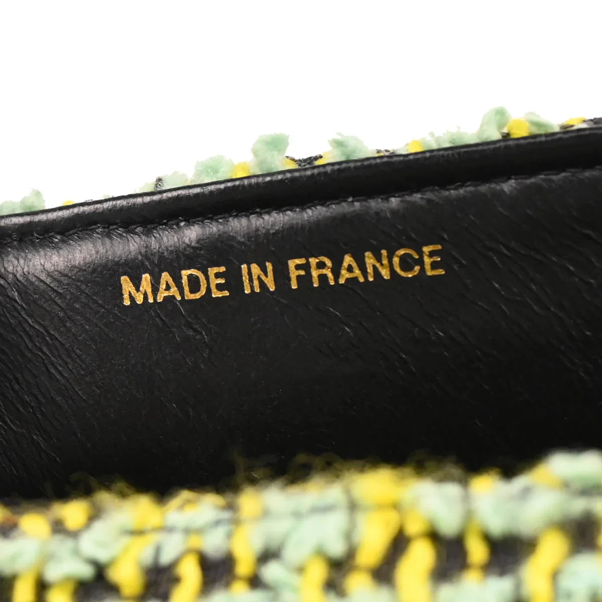 Chanel 1991-1994 Light Green Tweed Micro Classic Flap Handbag
