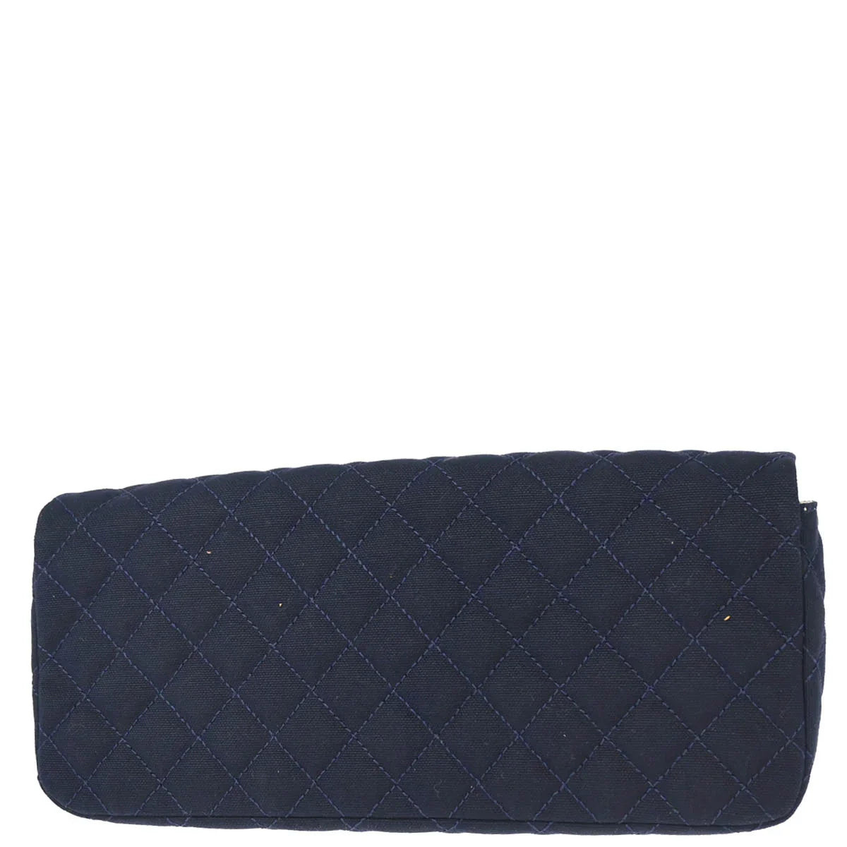 Chanel 2008-2009 Navy Cotton Cruise Line Clutch Bag