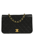 Chanel 2005-2006 Black Lambskin Turnlock Small Full Flap Shoulder Bag