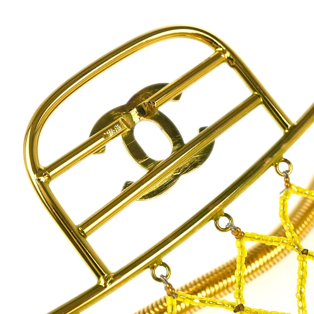 Chanel * Clear Cage Bag in Lucite with Beading, Gold Tone Frame and Chain Strap