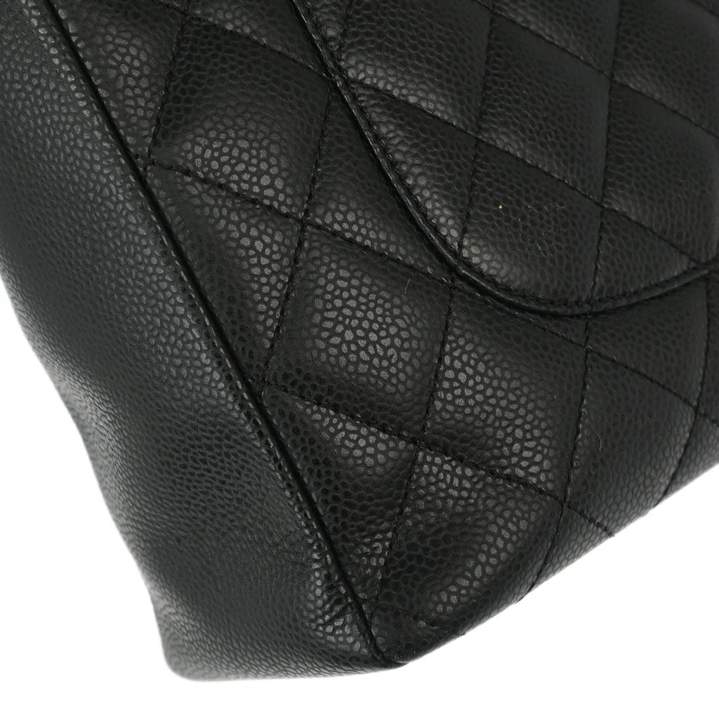 Chanel 2006-2008 Black Caviar Petite Shopping Tote PST Chain Handbag