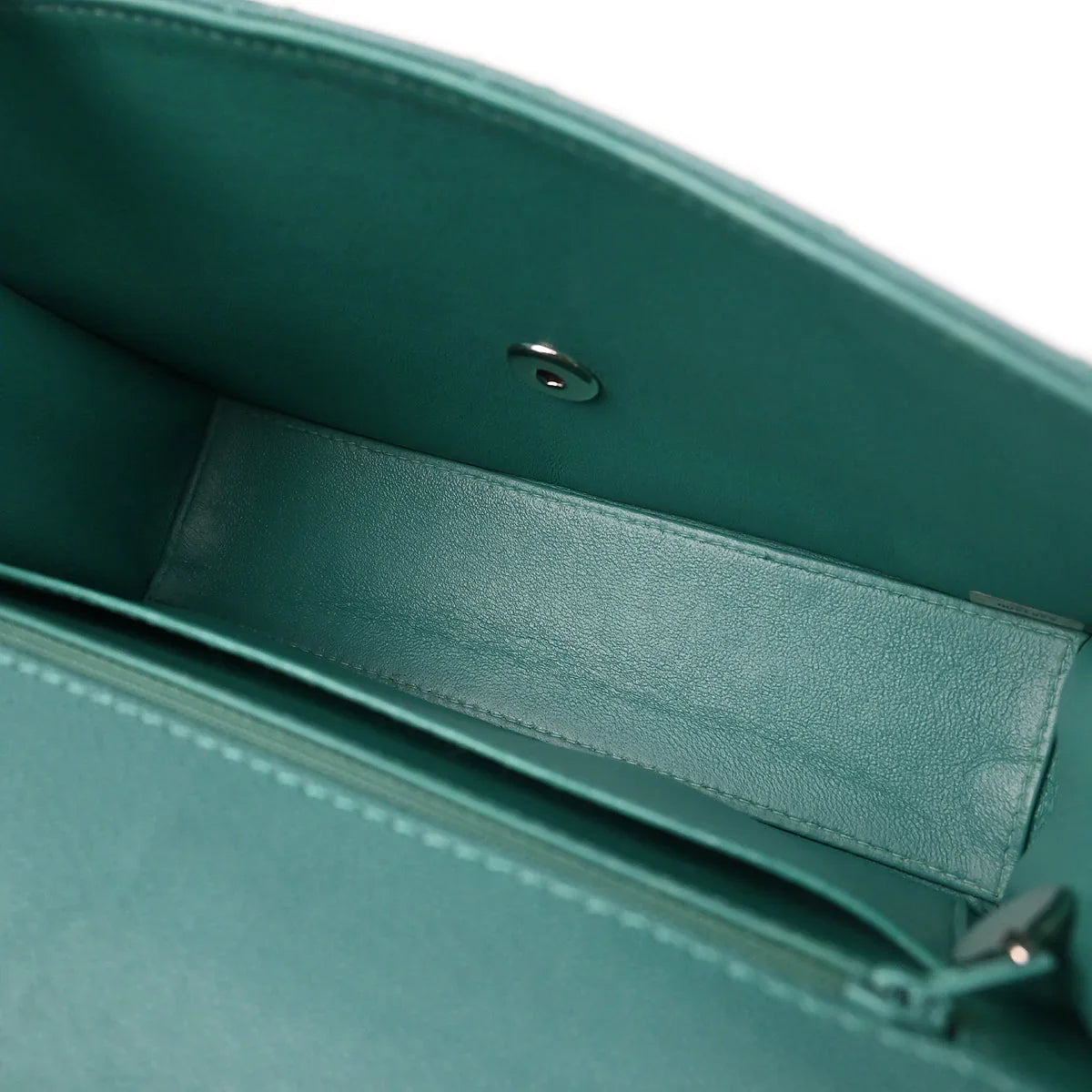 Chanel 1997-1999 Turquoise Caviar Single Flap Shoulder Bag