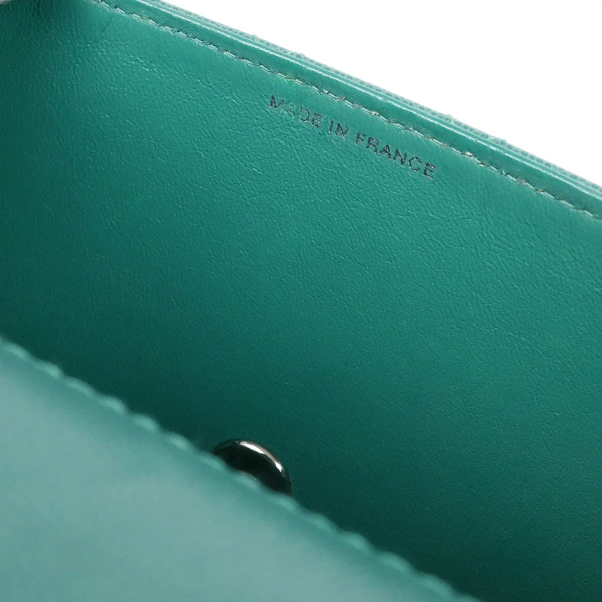 Chanel 1997-1999 Turquoise Caviar Single Flap Shoulder Bag
