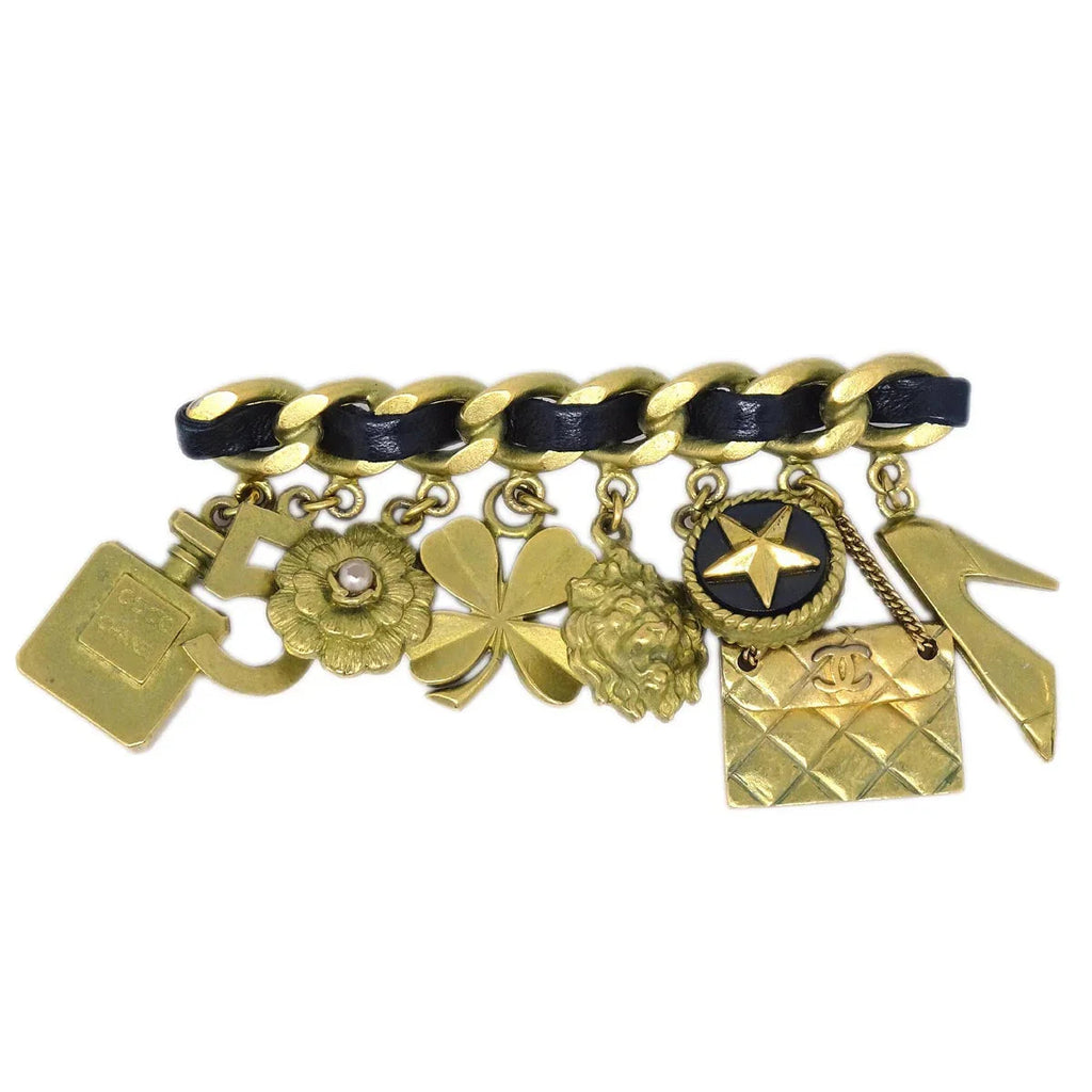 Chanel Icon Brooch Pin Gold 95P