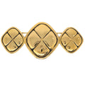 Chanel Triple Rhombus Brooch Pin Gold
