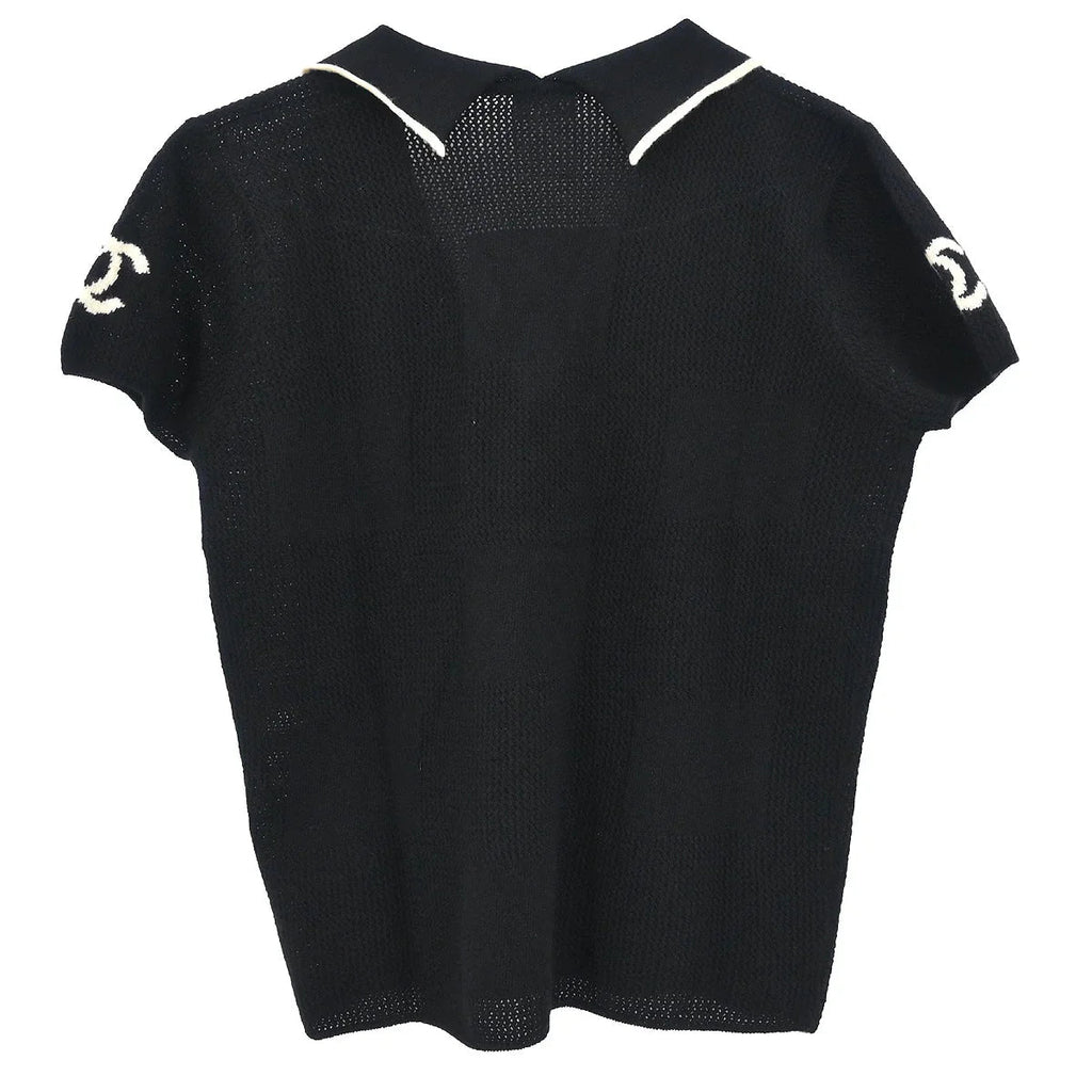 Chanel 2001 Short Sleeve Top Black #42