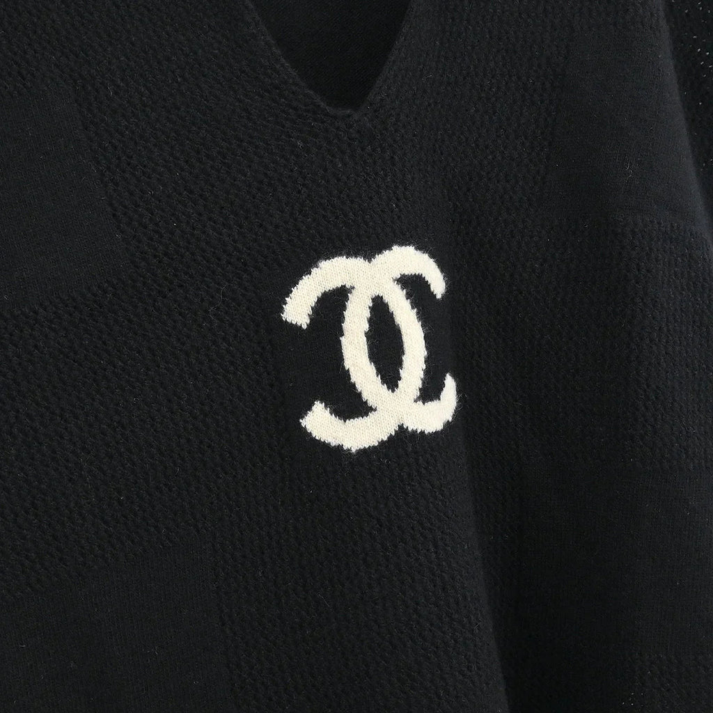 Chanel 2001 Short Sleeve Top Black #42