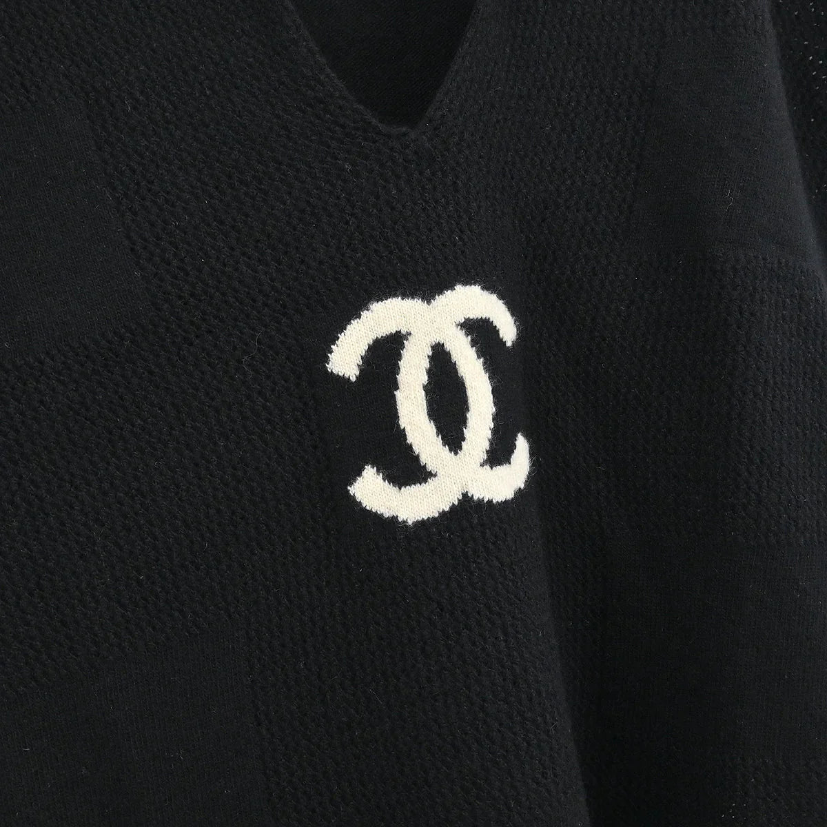 Chanel 2001 Short Sleeve Top Black #42