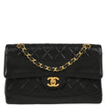 Chanel 1989-1991 Black Lambskin Shoulder Bag