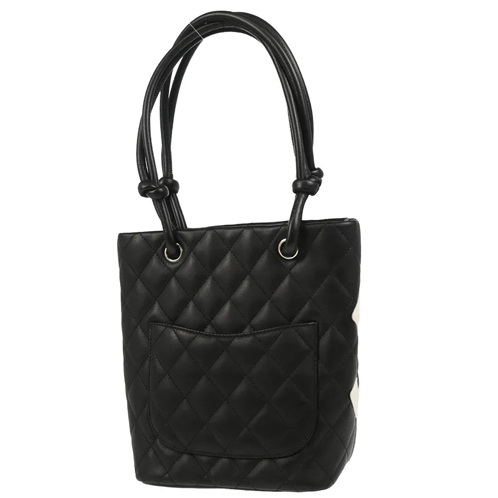 Chanel 2004-2005 Black Calfskin Cambon Ligne Tote Handbag