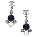 Chanel CC Dangle Earrings Clip-On Rhinestone 06A
