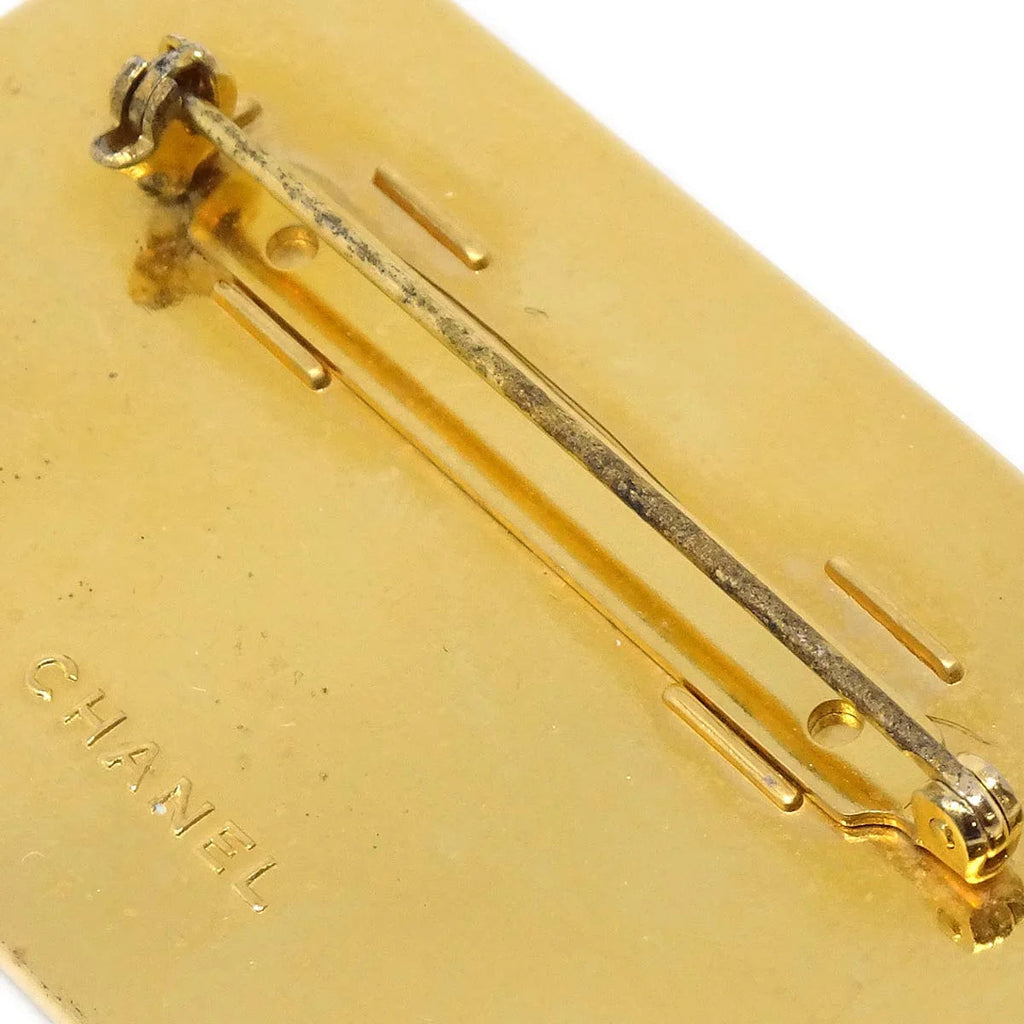 Chanel Plate Brooch Pin Gold